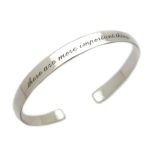 Personalized Sterling Silver Cuff Bracelet - Skinny Bangle - Engraved Silver Cuff - Bridesmaid Jewelry. Inspirational Quote Cuff Bracelet. narrow bracelet. Personalized Silver Cuff. Gift for her
