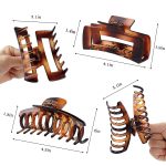 Claw Clip Hair Clip 8 Pack 4.3 Ihch Rectangular Hair Clips for Women Girls Large Hair Jaw Clips Hair Clamps - Image 2
